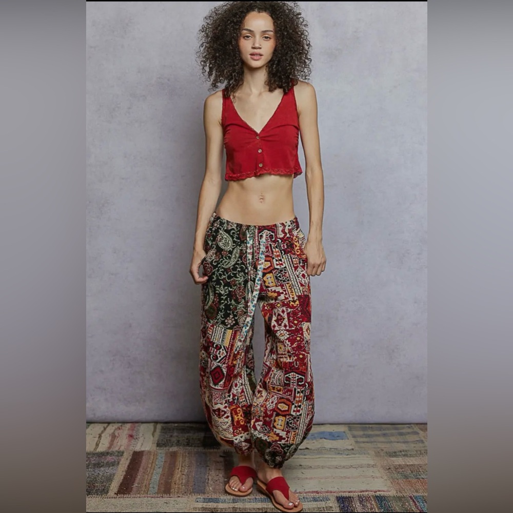 241 - Pol Multicolor Patchwork Joggers - image 4